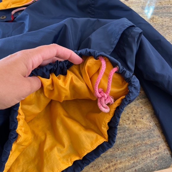 Gap Blue and Orange Hooded Rain Jacket (Large; Unisex) - Picture 8 of 8
